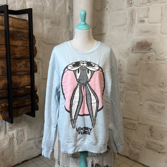Warner Bros. Bugs Bunny Light Blue Sweater - Picture 1 of 6